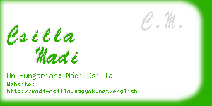 csilla madi business card